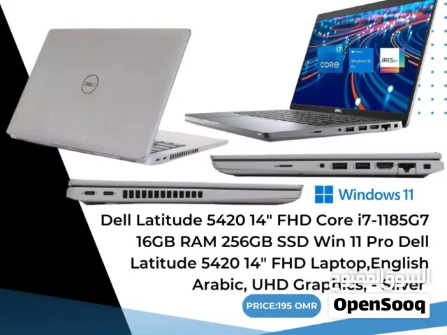 Dell Latitude 5420 14" FHD Laptop, Intel Core i7-1165G7