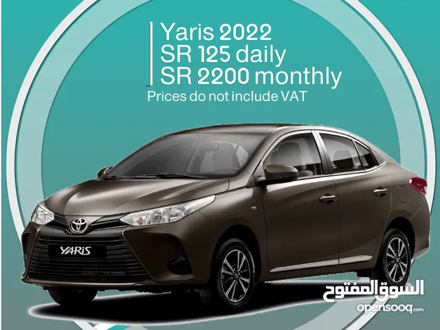 Toyota Yaris 2022 for rent - Free delivery for monthly rental