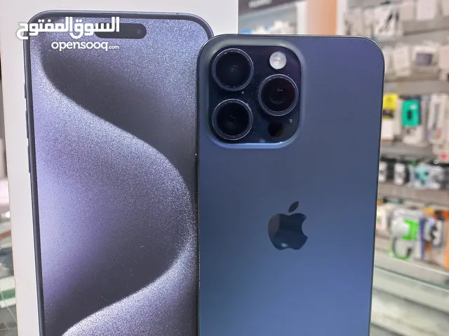 آيفون 15 برو ماكس256 جيبي مع ضمان أبل.