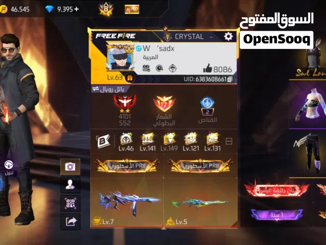 Free Fire Accounts and Characters for Sale in Adrar