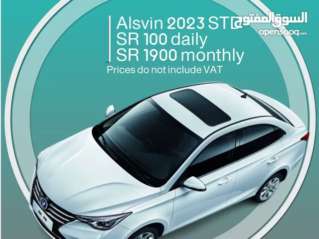 Changan Alsvin STD 2023 for rent in Dammam- free delivery for monthly rental
