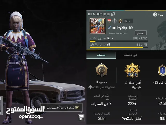Pubg Accounts and Characters for Sale in Cairo