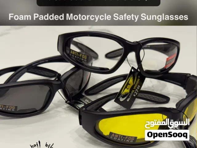 Motorcycle Safety Sunglasses ( Z87 standards)— foam padded and non foam padded
