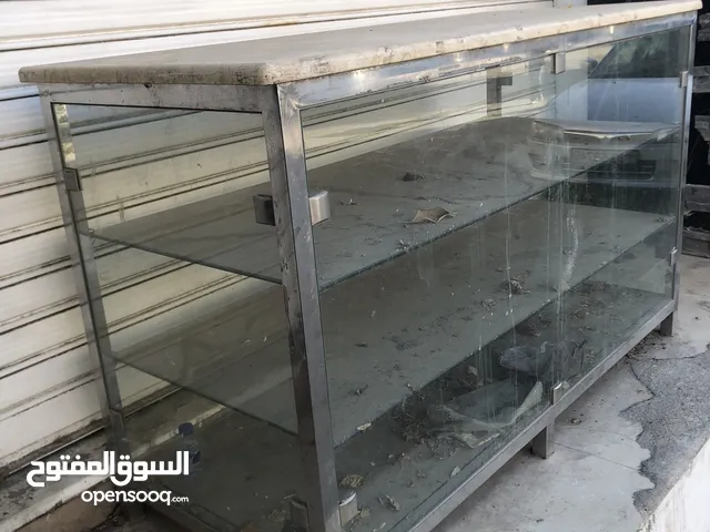 كاونتر ستالين ستيل وجه رخام ارفف داخليه الوجه زجاج كريت