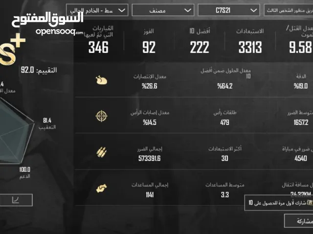 حساب ببجي العالمية قديم