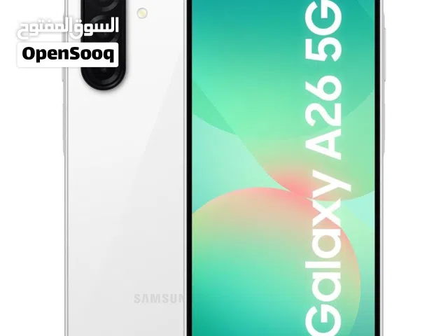 جالاكسي A26 جديد من سامسونج أبيض بسعة 256 جيجابايت