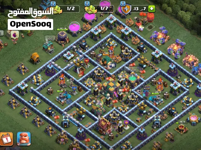 حساب كلاش اوف كلانس تاون 14 كل التفاصيل الحساب موجوده في الصور للبيع بسعر طري 10 ليرات فقط