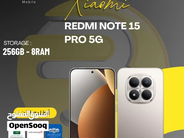 متوفر الأن جديد ردمي نوت 15 برو فايف جي // Redmi note 15 pro 5G  256G 12G Ram new