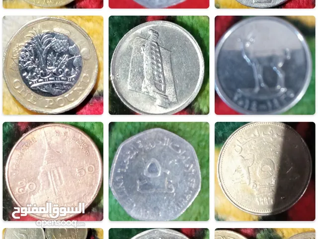 44عمله.قديمه لدول عربيه واسيويه واجنبيه بحاله ممتازه