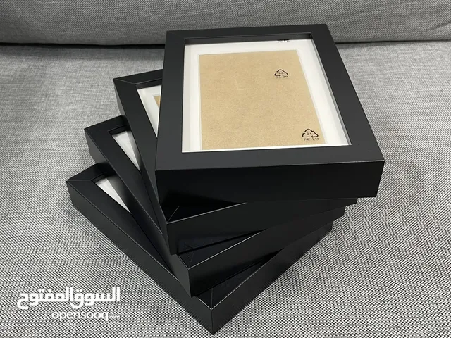 Four Photo Wooden Frames Europe Made اربع براويز خشب صنع اوروبا لون جوزي غامق