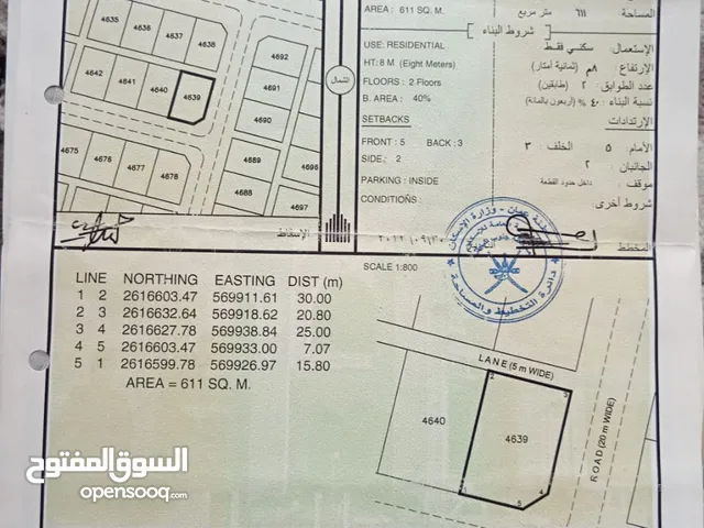 Residential Land for Sale in Al Batinah Al Masnaah