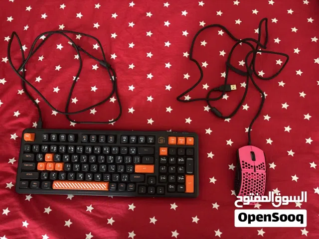 كيبورد ميكانيكي GTM وماوس قيمنق وردي خفيف - استعمال أقل من شهر