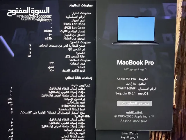 Macbook M3 Pro Ram18GB