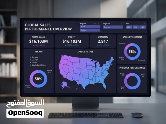 خدمات إكسل (Excel) وأتمتة بيانات - حلول ذكية وتقارير Dashboard بدقة متناهية