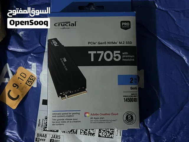 SSD Crucial T705 PCIe Gen5 NVMe 2TB SSD with Heatsink