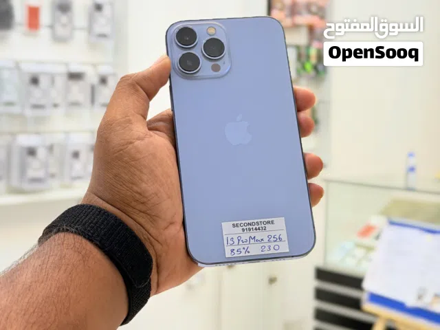 Used Apple iPhone 13 Pro Max Blue 256GB in Excellent Condition - no scratches