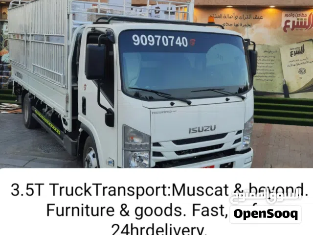 General Cargo Transport (From & To Muscat)! Professional 3.5 Ton Truck Transport Services. نقل عام