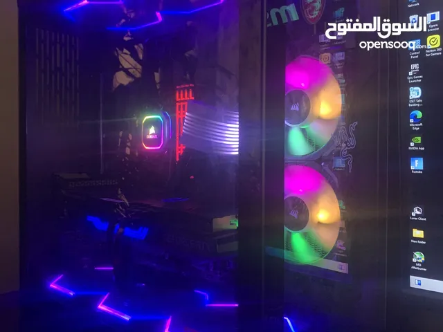 Pc gaming للبيع المواصفات تحت ما يشتكي من اي شي مع شاشة قيمنق 180hz 2k 27انش
