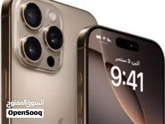 للبيع iPhone 16 Pro Max - سعة 512GB - لون ذهبي صحراوي (Desert Titanium) - بحالة الوكالة (97% بطارية)