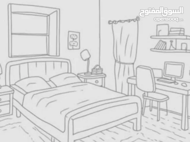 دار نوم زوجية مستعملة ايطالية سرير زوجى بدولابه