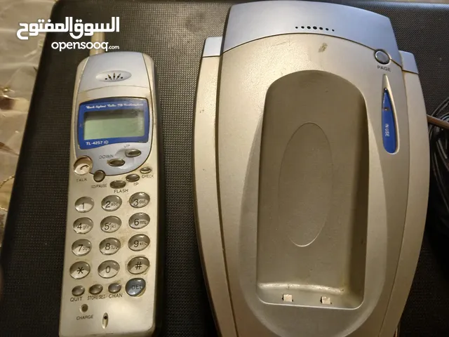 تيلفون لاسلكي ماركهJVCمع شاحن وسلك تيلفون للتوصيل