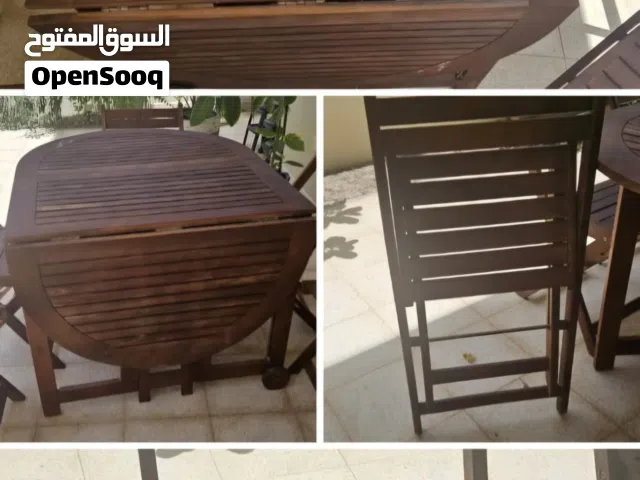 طاوله خشبية مع 6 كراسي