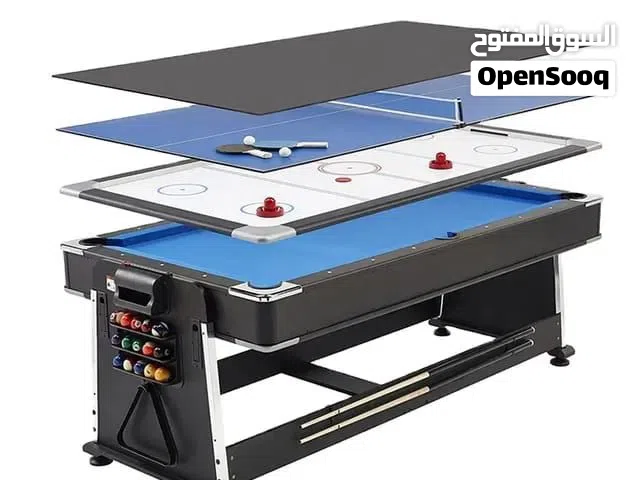 طاوله 4in1 طاوله حديثه تنس وبلياردو وهوكي وطاولة طعام باقي مواصفات طاوله بل اعلان