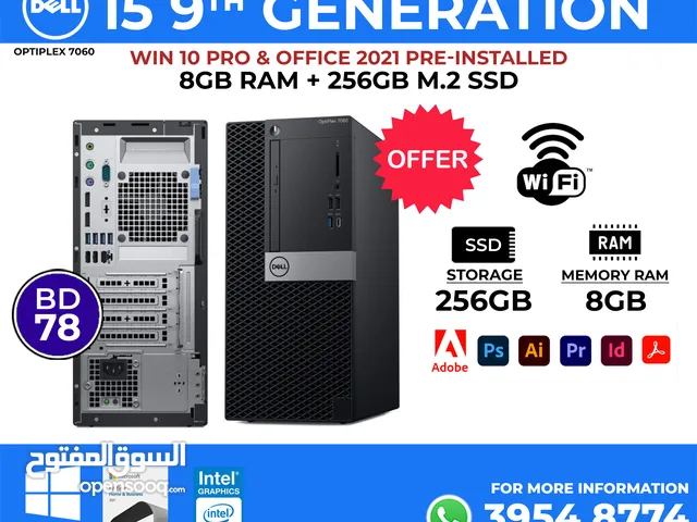 DELL 9th Generation Core i5 Computer 8GB RAM 256GB M.2 SSD Win 10 Pro Office-