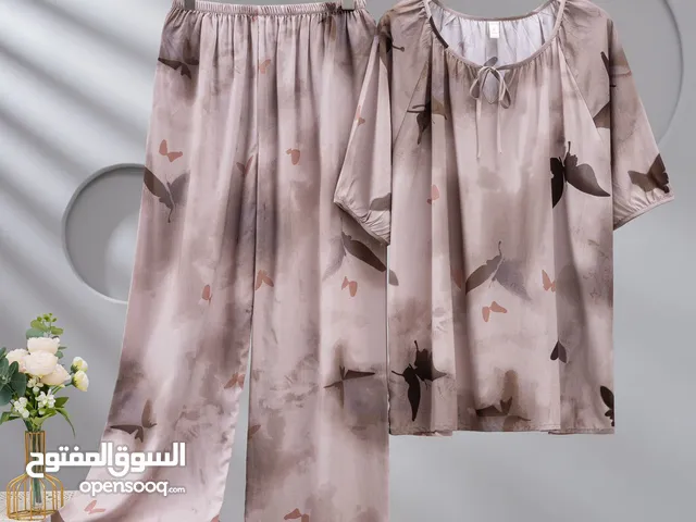 بيجامات نوم نسائية عصرية قطن بارد يناسب ارتفاع درجة الحرارة فري سايز الوان مختلفة