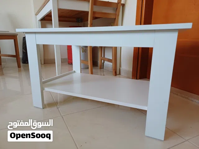 White IKEA Coffee Table with Shelf – Good Condition