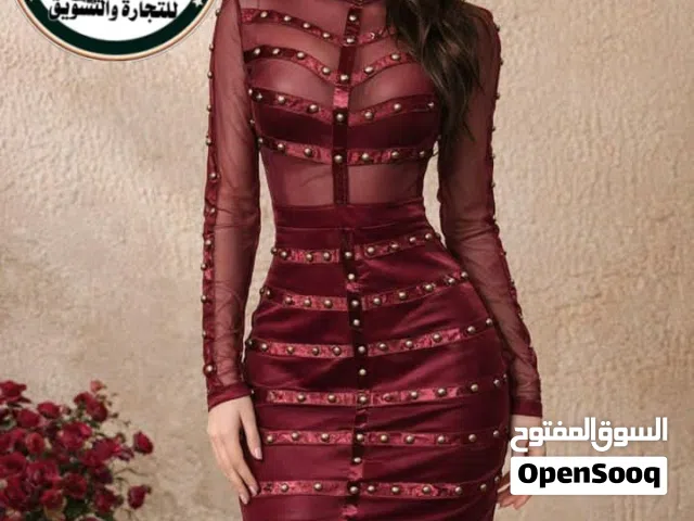 عرض خااااااااااااااااااص وحصري فستان نسائي تل وحرير بزراير روووووعه متوفر مق