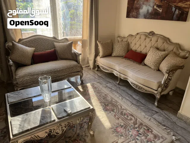 living room with a table