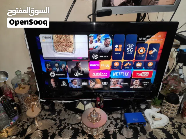 شاشه جي غارد 36 فل نظافه مع ريموتها الأصلي  ورسيف اصلي جي غارد
