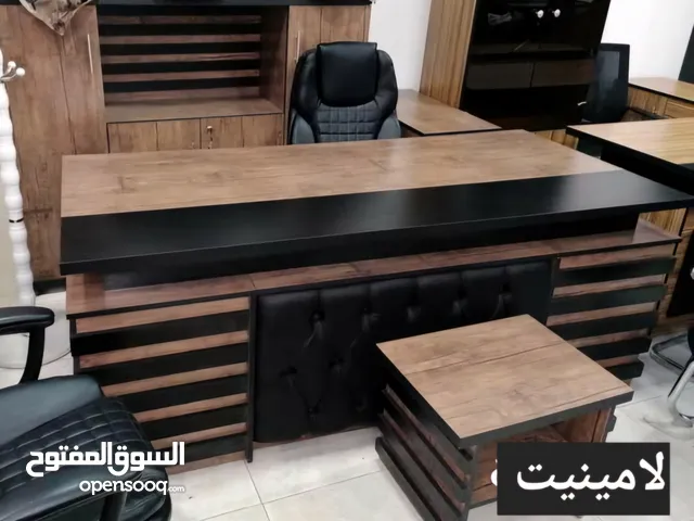 مكتب مميز قياس مترين +جانبية وادراج وطاولة توصيل مجاني داخل عمان والزرقاء