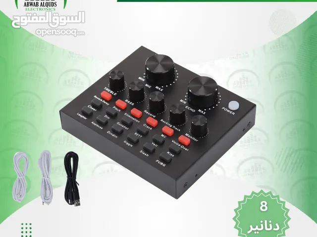 كرت صوت متعدد الميزات للتسجيل V8 بلوتوث يستعمل للبث المباشر والتسجيل . مع خاصية تغيير الصوت