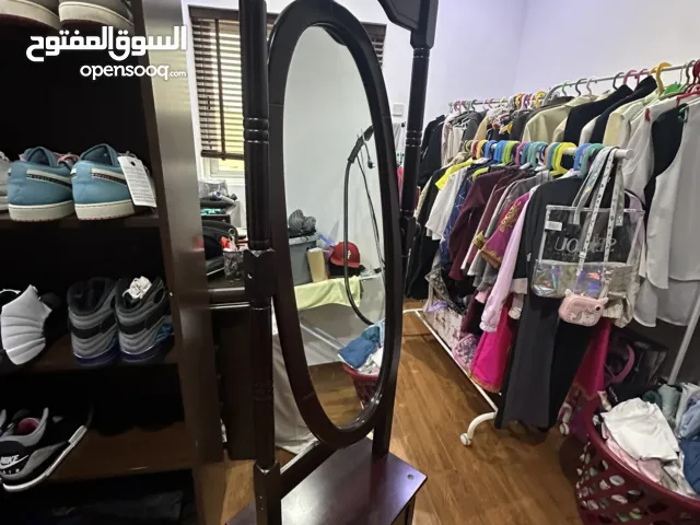 Elegant Wooden Standing Cheval Mirror with Storage – Excellent Condition