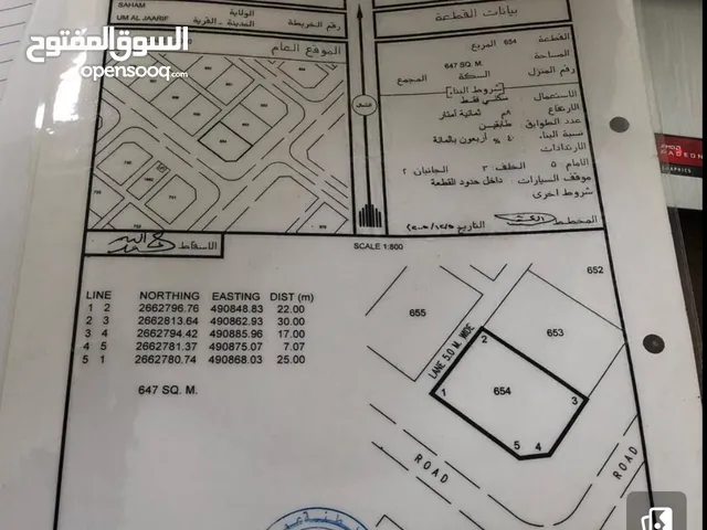 Residential Land for Sale in Al Batinah Saham