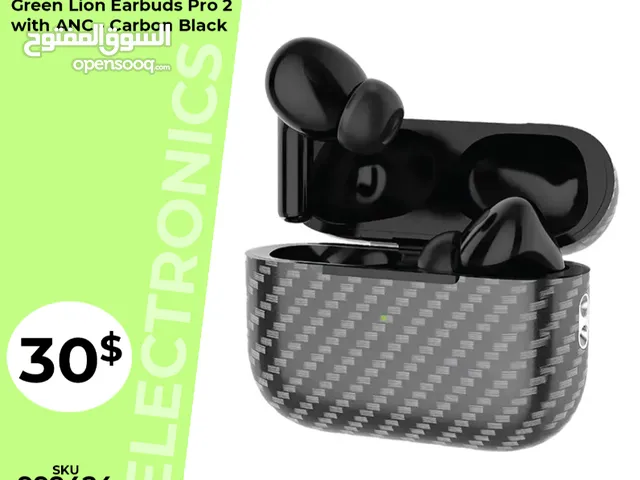 Green Lion Earbuds Pro 2 with ANC – Carbon Black