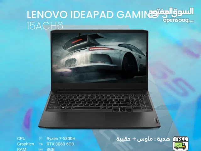 للبيع LENOVO IDEAPAD GAMING 3 استعمال قليل ماركة لينوفو ، ويندوز ، رام 16GB