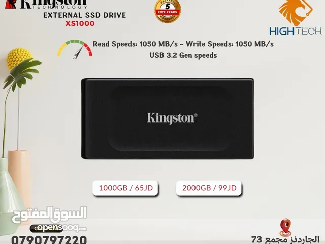 هارديسك خارجي - Kingston XS1000 -1000GB-2000GB-External Drive.