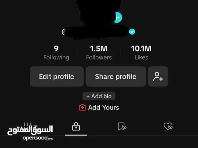 حساب تيك توك مليون متابع عرب ااساسي م نربط موثق صييددده