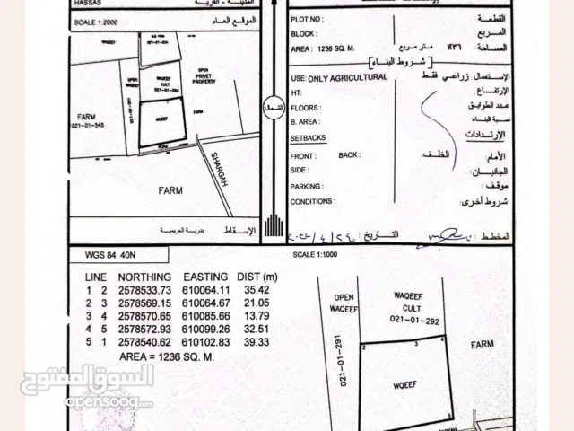ارض زراعية مع اباحة سكنيه