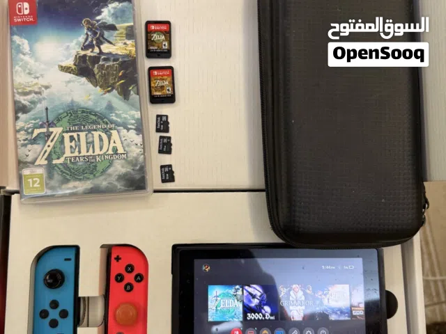 للبيع نينتندو سويتش 1 مستعملة معاها العاب مع كرتون او مبادلة بكمبيوتر جيمز حالة جيدة