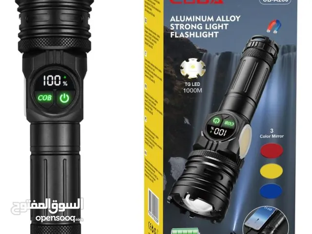 كشاف LED جبلي 1000متر قوي محمول شحن شاشه LCD متعددة الألوان قاعدة مغناطيسية لوكس بيل معدني ضد الماء