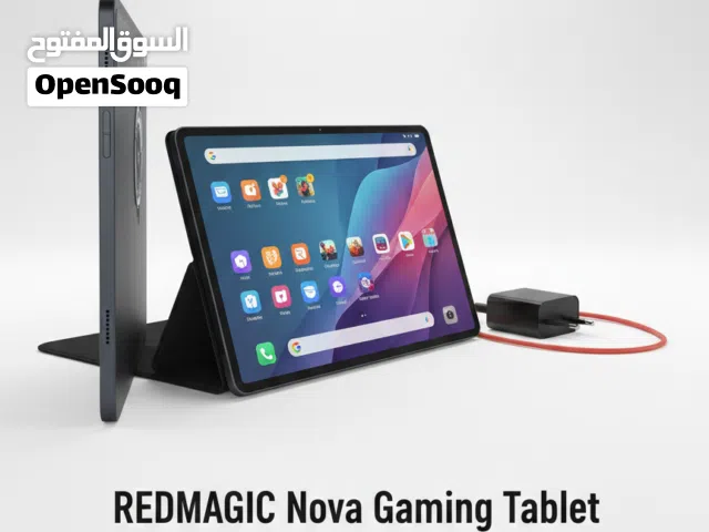 تابلت رد مجك نوفا Tablet redmagic nova معاه كرتونه والشحن وكفر مغناطيسي وشاشة حمايه خاصة بالألعاب