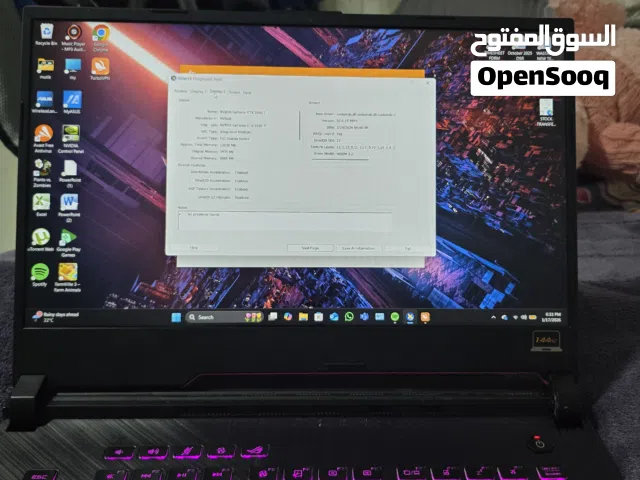 asuz rog strix gaming full rgb laptop rush sale, negotiable