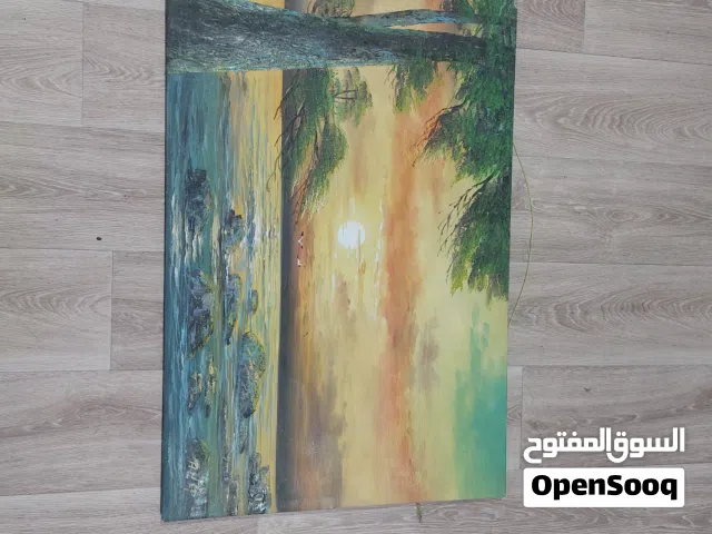 Painting and Ayat Ul Kursi Calligraphy Painting Etc