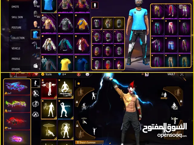 Free Fire Accounts and Characters for Sale in Dubai