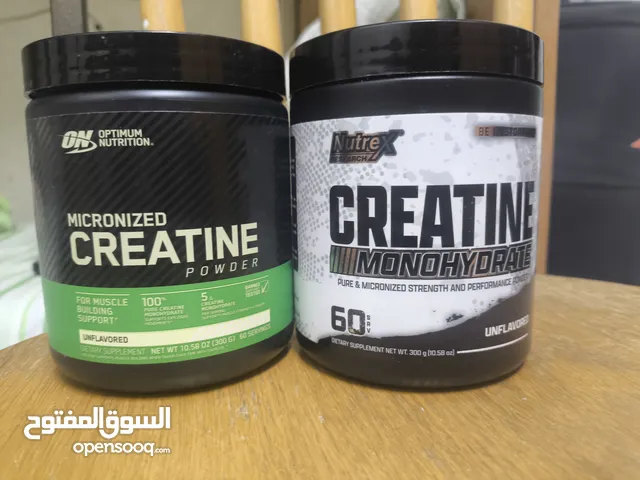 كرياتين مونوهايدرات ماركه عالميه وزن الماده 300غرام صافي  بدون نكهات تاريخ طويل الامد