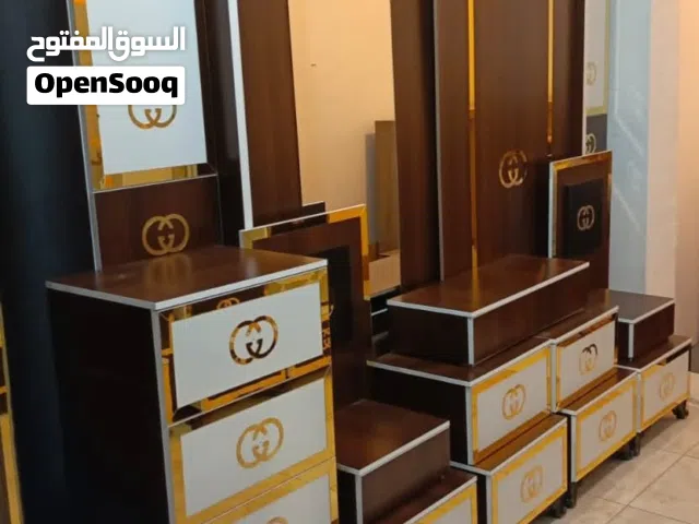 غرفة الغوتشي  غرفة نوم ماستر بتصميم تركي  مكونة من  تخت مجوز  خزانة بابين سحاب وضرف عدد 4 ل